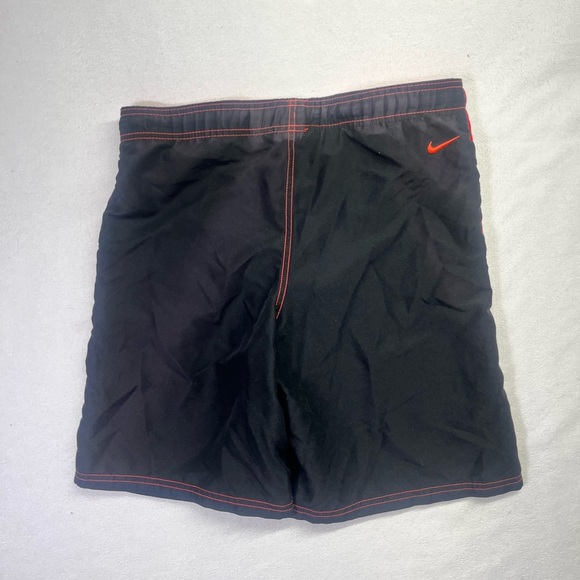Nike Swim Trunks Black Red Swoosh Board Shorts Men’s L Y2K swimming surf 1701 - Picture 6 of 7